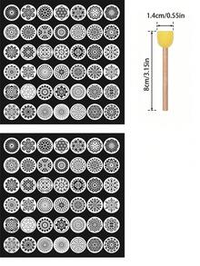 A Set Of 42pcs Circular Mandala Pattern Hollow Stencils, 42pcss In Total, Suitable For Rock Art Projects And Furniture Decoration - Multicolor - View 11