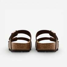Birkenstock Arizona Birkibuc Mocha - White - View 4