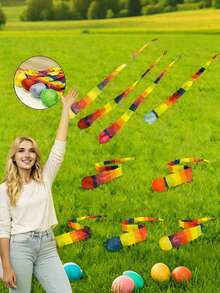 Aerodynamic Long-Tail Planet - Soft Rainbow Catch Ball, Colorful Lightweight Flying Ball, Suitable For Outdoor Games, Beach Parties, Camping, Picnics And Backyard Fun - Suitable For All Ages - Multicolor - View 6