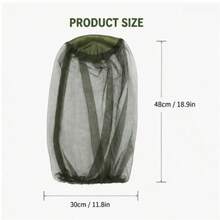 1pc Outdoor Mosquito Head Net Face Mask, Lightweight Anti-Insect Neck Cover, Elastic Breathable Veil, Suitable For Fishing, Hiking, Camping, Gardening And Outdoor Activities - A - View 8