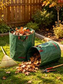 Garden Bag With Handle, Reusable Yard Waste Leaf Bin, Patio Bag, Lawn Trash Container, Durable Laundry Storage Bag - Multicolor - View 8