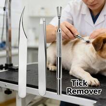2/3pcs Stainless Steel Cat & Dog Grooming Comb Set, Flea Cleaning Tool, Portable & Durable, Suitable For Indoor & Outdoor Pet Daily Use - Silver - View 8