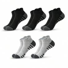 1/5 Pairs Unisex Low-Cut Sports Running Socks, Breathable Cushioning Heel Protection Socks, Suitable For Men And Women - Multicolor - View 13