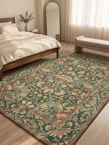 1pc European & American Luxury Classic Bohemian Mandala Floral Soft Faux Cashmere Area Rug, Suitable For Bathroom, Kitchen, Entrance, Hallway, Bedside, Living Room, Bedroom, All Seasons, Machine Washable, Home Decor - Multicolor - View 5