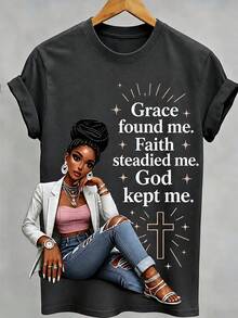 Women T-Shirts - 黑色 - 查看 5