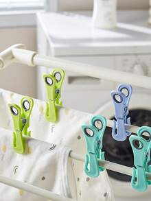 1/4/8/12/16 buah Jepit Pakaian Tahan Angin Tugas Berat, Jepit Pakaian Plastik dengan Desain Kait, Jepit Pengering Anti Selip dengan Pegangan Kuat, Rak Pengering Handuk dan Kaos Kaki Aneka Warna, Cocok untuk Balkon Luar Ruangan, Rumah, Perjalanan, Hadiah untuk Pemilik Rumah - MultiWarna - View 9