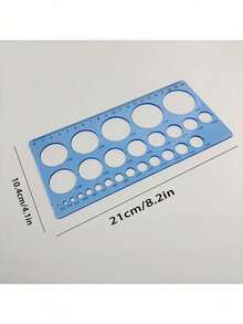 19-Hole Geometry Circle Drawing Template Ruler, Round Hole Ruler Circle Template For Students Geometry Drawing Arts & Crafts Tool Back To School,Rulers - 20cm - View 19