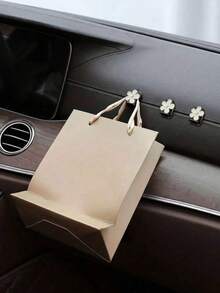 2Pcs Car Adhesive Mini Hooks, Flower Shaped Car Storage Hooks For Dashboard Storage And Home Use, Suitable For Hanging Bags, Keys, And Other Interior Decorative Accessories - A - View 3