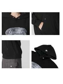 MLB Sweatshirt Olahraga Unisex, Sweatshirt Berkerudung Cetak Vintage Terbaru Musim Panas 2026 3AHDM0654-50BKS - hitam - View 7