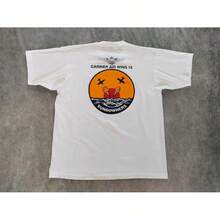 Screen Stars Vintage 90s USS-111 Sundowners Military T-Shirt Size XL - 白色 - 查看 7