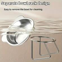 Cat Elevated Bowl 304 Stainless Steel 15° Tilted Design Neck Protection Healthy Feeding Bowl Anti-Shatter And Anti-Fall Pet Bowl - 500ml - View 6