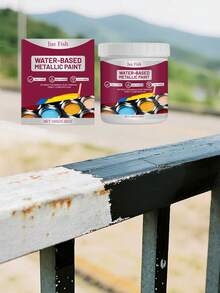 Black Water-Based Metallic Paint Anti-Corrosion Coating For Automotive And Iron Art, Universal Self-Mixing Brush Set Rust-Proof Paint, Wait For Paint To Dry, Then Sand Smooth. Can Also Improve Traditional Rust Removal And Polishing Processes. - A - View 2