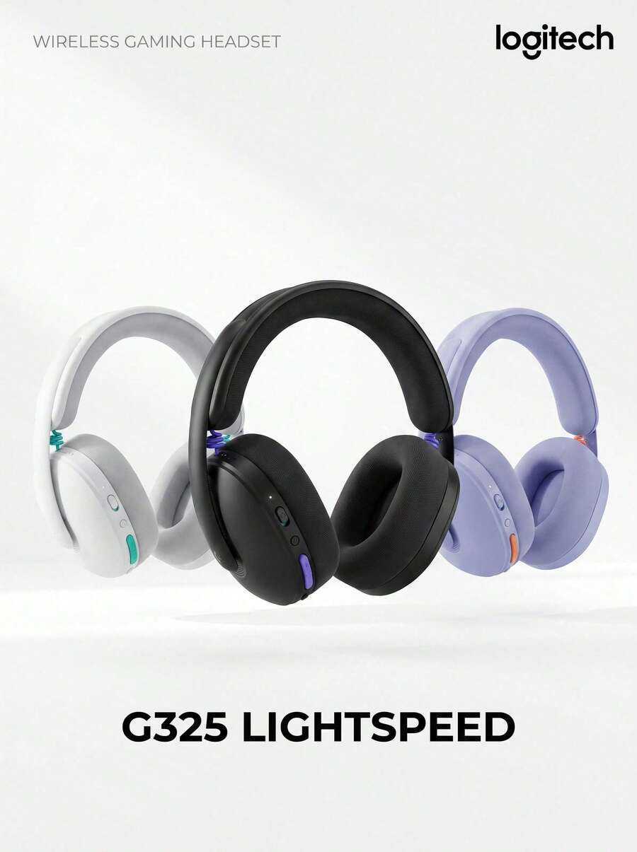Logitech G325無線遊戲耳機 24-bit高清音質 AI降噪麥克風 LIGHTSPEED藍牙5.2雙模 相容PS5/PC/Switch 24小時長續航 輕量化舒適佩戴
