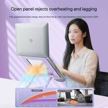 Adjustable Aluminum Laptop Stand, Ergonomic Vertical Design, Open Ventilation, Fits 10-16 Inch Laptops, Stable Support For Office, Home And Travel, Purple Shiny Laptop Stand, Height Adjustable Cooling Bracket, Stable For Gaming Laptops - View 7