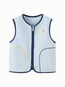 Balabala Kids Cozy Fleece Vest Warm Lightweight Layer For Boys And Girls - Blue Tint - View 1