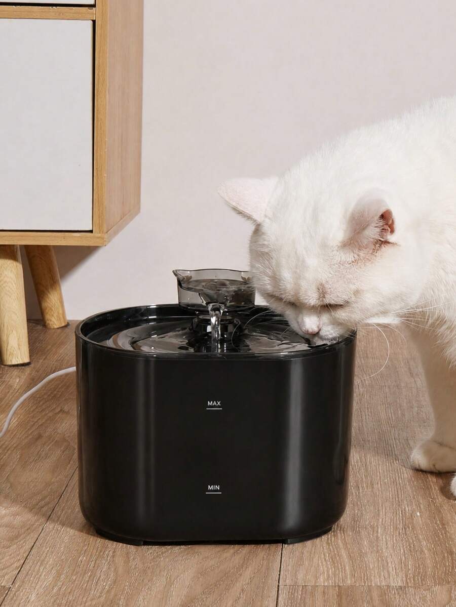 2.2L Pet Water Fountain (Replacement Filter Cartridge Can Be Purchased Separately), Cat Water Fountain, Automatically Filters Impurities In Water, Super Quiet, USB Powered Without Adapter, Easy To Install, This Set Of Images Is Real Shot - 2.2L - View 1