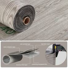 3D Peel And Stick Vinyl Floor Roll Stickers,Wood Plank Sticker For Home Apartment Room,Self Adhesive Easy DIY Removable Waterproof Thicken Floor Covering Wood - A - View 11