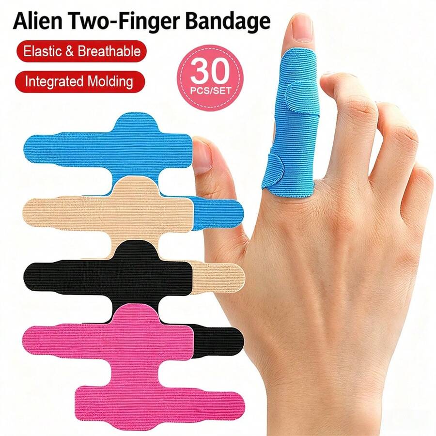30Pcs/Set Precut Finger Tape Kinesiology Tape Finger Support Tape Breathable Elastic Pre-Cut Golf Wrap Finger Tapes Strips For Sports Fitness Baseball Soccer