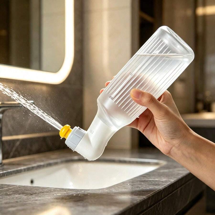 1pc 400ml Reusable Travel Spray Bottle With Leak-Proof Nozzle, Suitable For Postpartum Care And Intimate Hygiene Spray, For Women, Men And Elderly - 400ml - View 1