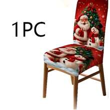 1/2/4/6/8/36pcs, Fashion Christmas Printed Chair Covers/Office Chair Cover/Chair Covers For Dining, Suitable For Indoor Home Dining Room, Hotel Modern Daily Decoration, Elastic Chair Covers Can Be Washed, Ideal Christmas Gift - Multicolor - View 11