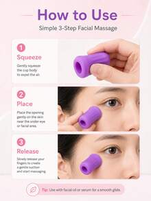 Silicone Gua Sha Suction Cup, Universal Eye Fatigue Relief, Acupoint Massage Tool, Facial Tool, Gua Sha, Anti-Wrinkle Massage; Suitable For Face, Legs, Arms, Back And Shoulders - Mini Cupping Therapy Set - View 4
