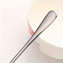 6 Long Handled Iced Tea Spoons, Mixing Spoons, Coffee Spoons, Stainless Steel Long Handled Circular Spoons Tableware, Can Be Machine Washed, Suitable For Home, Restaurant, Bar - View 5