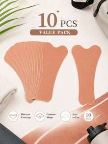 10pcs Women's Invisible Panty Liners, Discreet Coverage Inner Lining, Suitable For Panties, Leggings, Shorts, Dresses - Orange Color - View 2