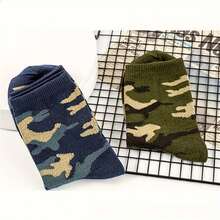 3 Pairs Camouflage Style Men's Sports Mid-Calf Socks - Multicolor - View 6