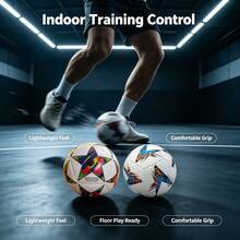 2pcs Different Pattern Futuristic Smart Texture Size 2 Football, Newly Upgraded Nano Anti-Permeation Ball Skin, Wear-Resistant And Impact-Resistant. Streamlined Zonal Visual Design, Matte Tech Paint Finish Premium And Stylish, Smooth Ball Control Feel For Training. Both Professional Training Ball And Home Display Item, Fashion And Sports Dual-Purpose. - Blue - View 4