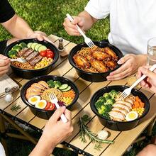 FookmeKag 30-Piece Round Leak-Proof And Durable Stackable Set With Lids,Made Of Heat-Resistant PP Material,Suitable For Microwave,Refrigerator And Dishwasher.28oz Capacity, Perfect For Serving Noodles, Soups, Salads, Ideal For Parties, Weddings, And Meal Prep. - Black - View 6
