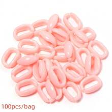 100pcs Acrylic Macaron Colorful Chain Buckle Open Loop Beads, Colorful U-Shaped Open Ring DIY Bracelet Necklace Pendant Chain Jewelry Accessories, Suitable For Holiday Party - Open Bead - View 10