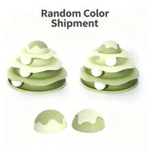 Interactive Cat Track Toy, 3-Layer Rotating Ball Toy, Suitable For Indoor Cats, Educational And Boredom Relief, Relieves Adult Cats' Boredom And Anxiety, Detachable Cat Tower Ball, Combines Play And Training Functions, An Educational Toy - Multicolor - View 10