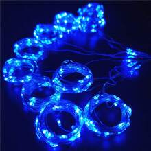1 buah Lampu Tirai LED Biru dengan Kontrol Jarak Jauh, Bertenaga USB, 8 Mode Pencahayaan, Lampu Hias untuk Natal, Pernikahan, Pesta, Dekorasi Liburan Dalam Ruangan - Biru - View 7