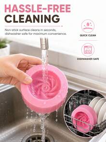 1/2pcs Silicone Dumpling Mold, Bao Buns Maker Machine, Baozi Maker Press Mold, Silicone Bun Dumpling Mold For Beginners, Homemade Manual Pastry Dumpling Wrapper Tool Pink, Easy To Demold Cake Mould, Handmade Baozi Makers - Multicolor - View 5