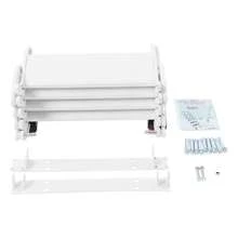 YUNRUX 4-Step Attic Ladder Wall-Mounted Folding Telescopic Extension Ladder - A - View 5