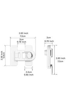 White Home Door Lock Replacement Parts 4-Piece Set, Suitable For Refrigerator, Microwave And Drawer Locks, No Drilling Required, Easy To Install, Suitable For Lock Replacement, Stylish And Convenient. - White - View 10