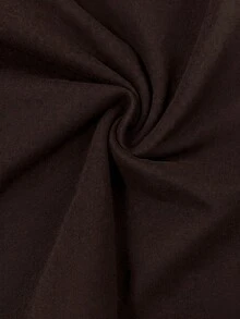 Women's Elegant Deep V-Neck Short Top, 3/4 Bell Sleeves, Fitted Ruched Waist, Basic T-Shirt Suitable For Casual Daily Wear - Coffee Brown - View 11
