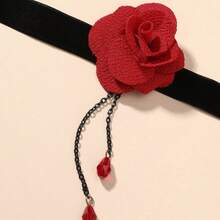 1pc Cross-Border Hot-Selling Lace Necklace - Red - View 3