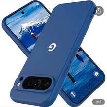 1件裝豪華液態矽膠防震手機殼，適用於 Pixel 6 6 Pro 6A 7 7 Pro 7A 8 8 Pro 8A 9 9 Pro 9 A 9 Pro XL 10 10 Pro 10 Pro XL，時尚天鵝絨內襯保護手機殼 - 寶藍色 - 查看 2