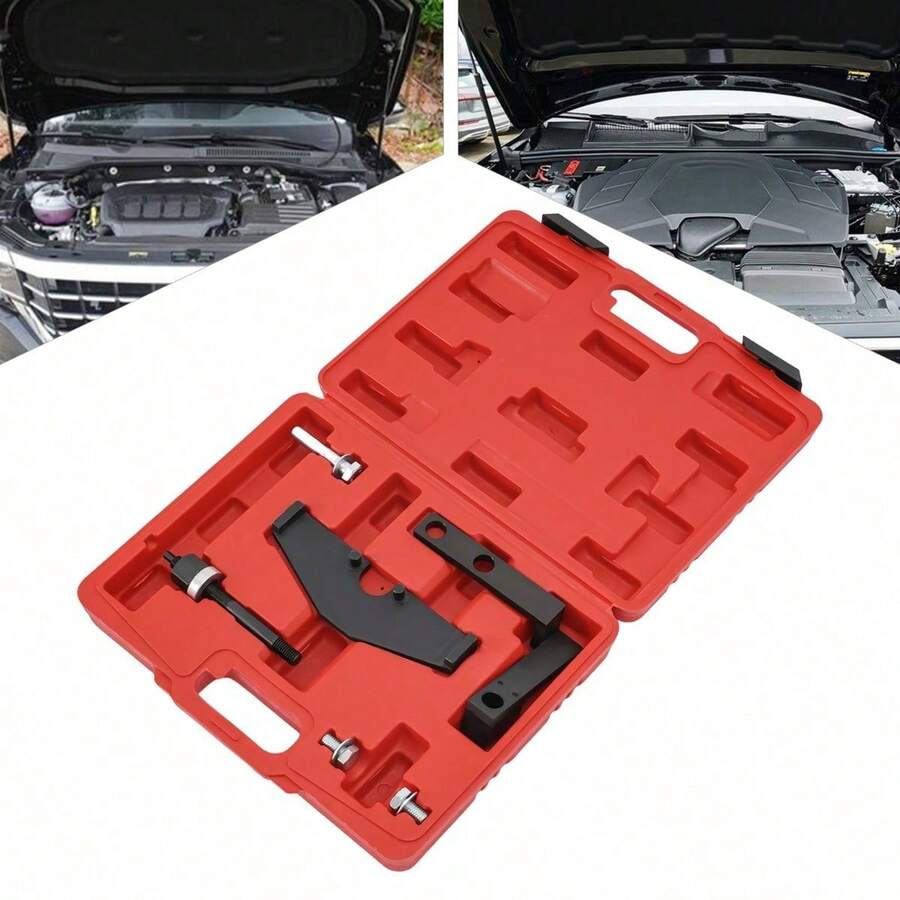 Red&Black Camshaft Engine Timing Tool Set (Model XC1694), Carbon Steel Tools - PVC Toolbox (13.38*2.95*10.83in), Casting & Finishing Process. Fits Mini (W10/11, 2001-2007 R50/R52/R53). <6.61lbs Gross Weight, Ready-To-Use - Multicolor - View 1