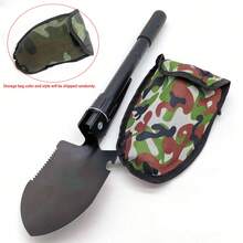Tactical Folding Shovel (Includes Compass) With Saw, Handle, Pick And Camouflage Bag Survival Shovel | Durable Stainless Steel, Suitable For Camping - C - View 13