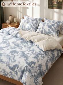 2/3pcs Ink Art Print Duvet Cover Bedding Set, Comfortable Breathable Lightweight, Anti-Pilling/Machine Washable, Bedroom Decor, Dorm Bedding, All-Season, Suitable For Single/Double/Queen/King Size Beds, Home Decor, Halloween Gift, Autumn Home Decor - Multicolor - View 1