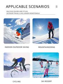 High Definition Double Layer Anti-Fog Ski Goggles, Suitable For Skiing, Cycling, Mountaineering, Snowmobiling And Other Outdoor Sports, TPU Frame, Double Layer Anti-Fog PC Lens - Multicolor - View 7
