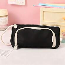 時尚學生鉛筆袋,耐用牛津布,雙拉鍊,多色可選,男女通用 - Triangle Twill Pencil Case - 查看 14