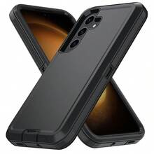 军用级防震基础手机壳，军用级防摔重型坚固防摔减震耐磨全方位保护手机壳，坚固的三合一保护壳，兼容、Galaxy、荣耀国际版（非国内版）春季礼物 - 黑色 - 查看 59