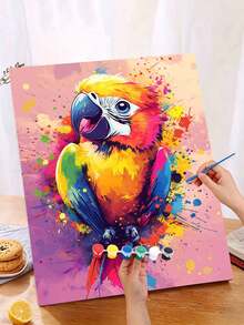 DIY Digital Oil Painting Kit - Parrot Pattern, Beginner Canvas Art Handmade Painting Craft, Home Decor For Living Room, Bedroom, Holiday Gift, Includes Painting Tools. - Frameless - View 2