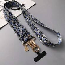 1PC Vintage Petal Willow Leaf Crossbody Phone Lanyard Long Strap Chain With Pearl Pendant Charm, Durable Outdoor Carrying Accessory For Men And Women, Free Spacer - Petal Willow Leaf Crossbody Bag - View 12
