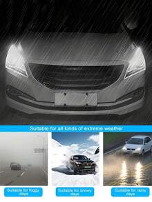 1 Pair Car LED Daytime Running Lights - 12V, Sequential Turn Signal, Compatible, Bright Yellow Flowing Light Design, Enhance Safety And Style - LED - View 7