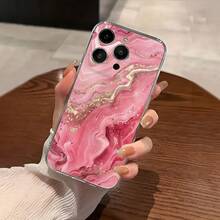 1pc Minimalist Shell Marble Pattern High Transparency Phone Case, Anti-Drop Anti-Scratch Anti-Fingerprint Transparent TPU Soft Shell, Camera Lens Protection Compatible With Apple, Nothing, Pixel, Protective Cover - Multicolor - View 1
