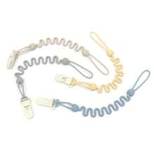 1pc Cute Caterpillar Shaped Silicone Pacifier Clip For Daily Use, Can Be Used As Stroller Decoration, Decorative And Practical, Suitable For Baby - Multicolor - View 1